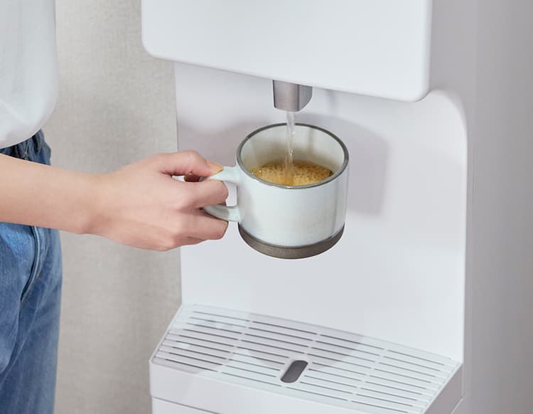 再加熱モードで、
約90℃の温水がすぐに使える