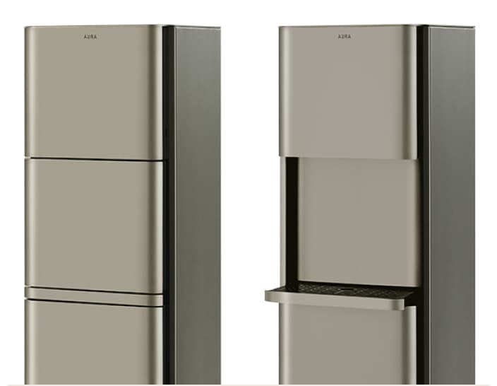 スライドパネル式の出水口と
開閉による出水制御